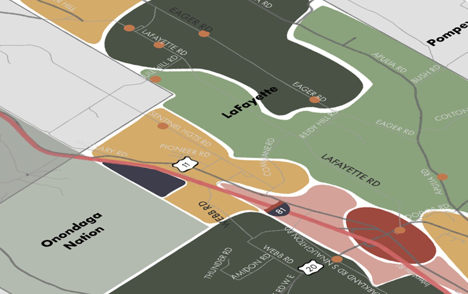 LaFayette FLU Map: LaFayette, New York