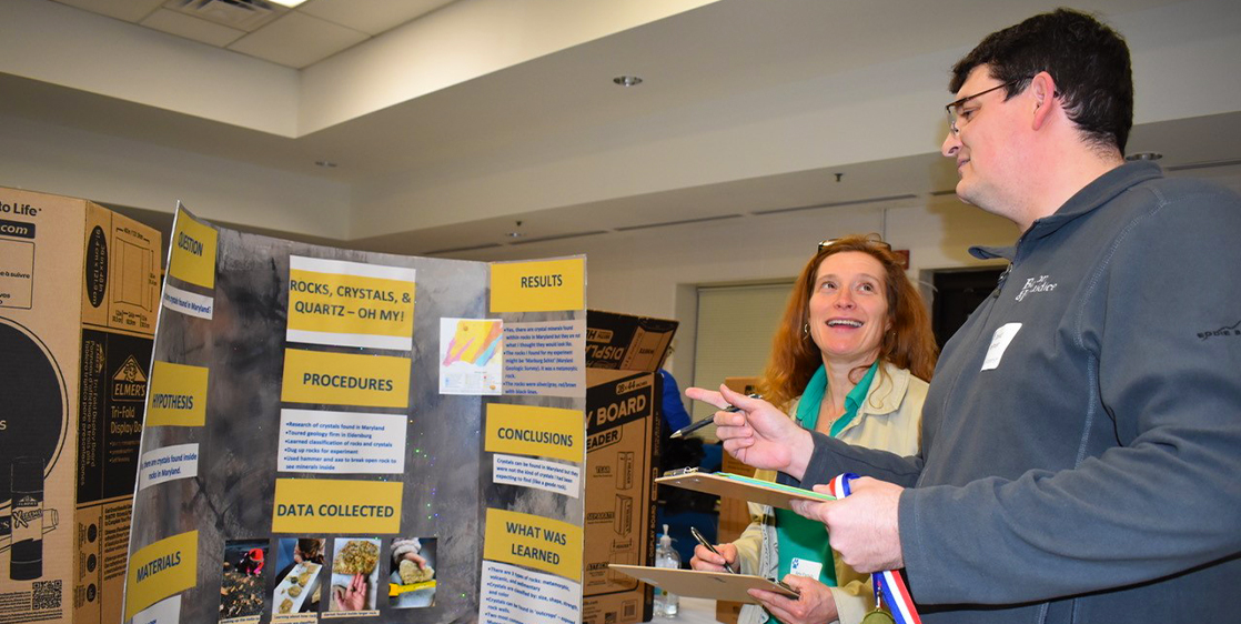 Our staff enjoys judging local science fairs! 