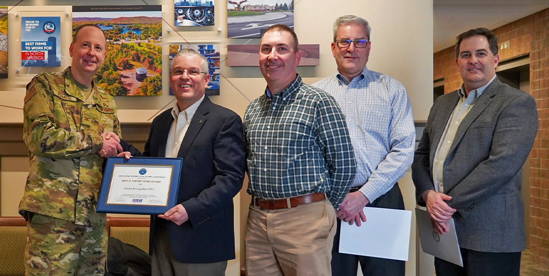 B&L is a proud recipient of the Employer Support of the Guard and Reserve (ESGR)'s Above and Beyond Award.