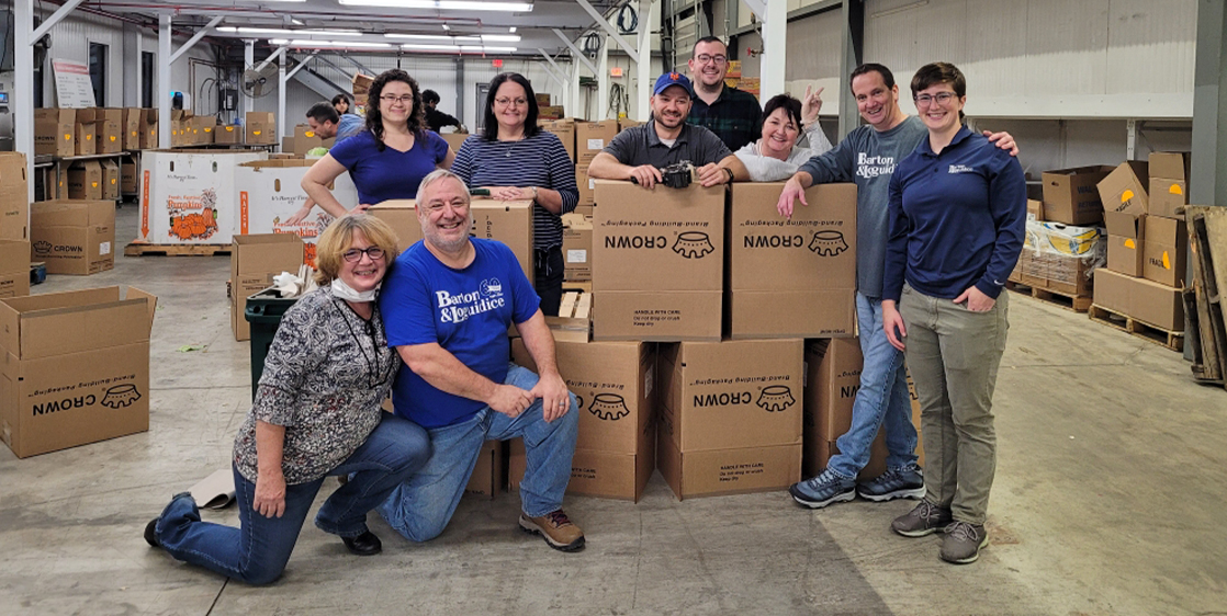 Volunteering at the food bank! 